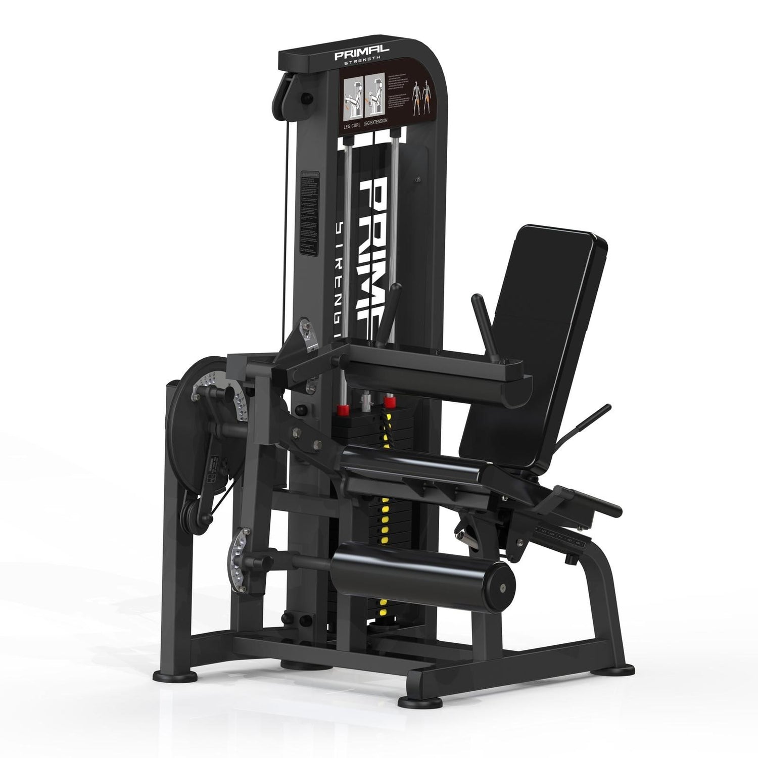 Primal Performance Series 280lbs Pin-Select Dual - Seated Leg Ext/Leg Curl