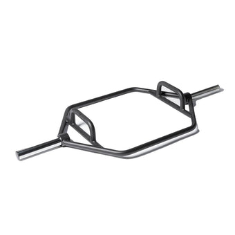 A hex style barbell for deadlifts.