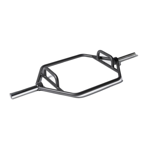 A hex style barbell for deadlifts.