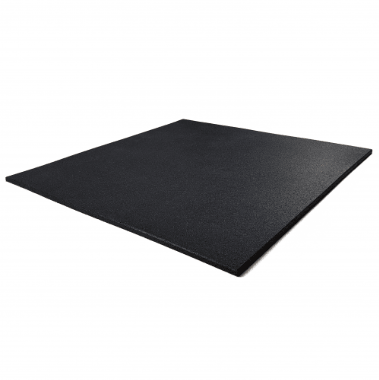 Commercial-grade black flooring gym tiles with dimensions of 1 metre by 1 metre.
