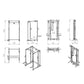 a diagram and dimensions of a folding gym rack