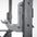 A close up of a j-hooks attachment on a half rack.