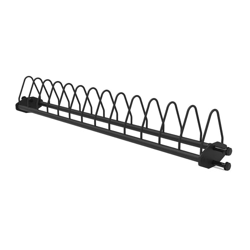 Toast Rail Rack for Olympic weight plate storage.