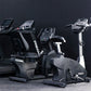 An indoor recumbent exercise bike in the cardio section of the gym.