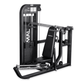 Pin select dual chest & shoulder press machine on a white background.