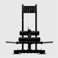 Straight on view of plate-loaded standing hip thrust machine.