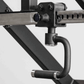 Close up view of 360 rotating grip handle on front facing lat pulldown.