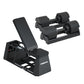 A HIIT gym bench with a pair of 40kg adjustable dumbbells.