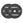 A pair of 5kg black rubber bumper plates.