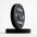 Two black Primal weight plates on a white background
