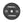 A 25kg single black rubber bumper plate with quad grip handles.
