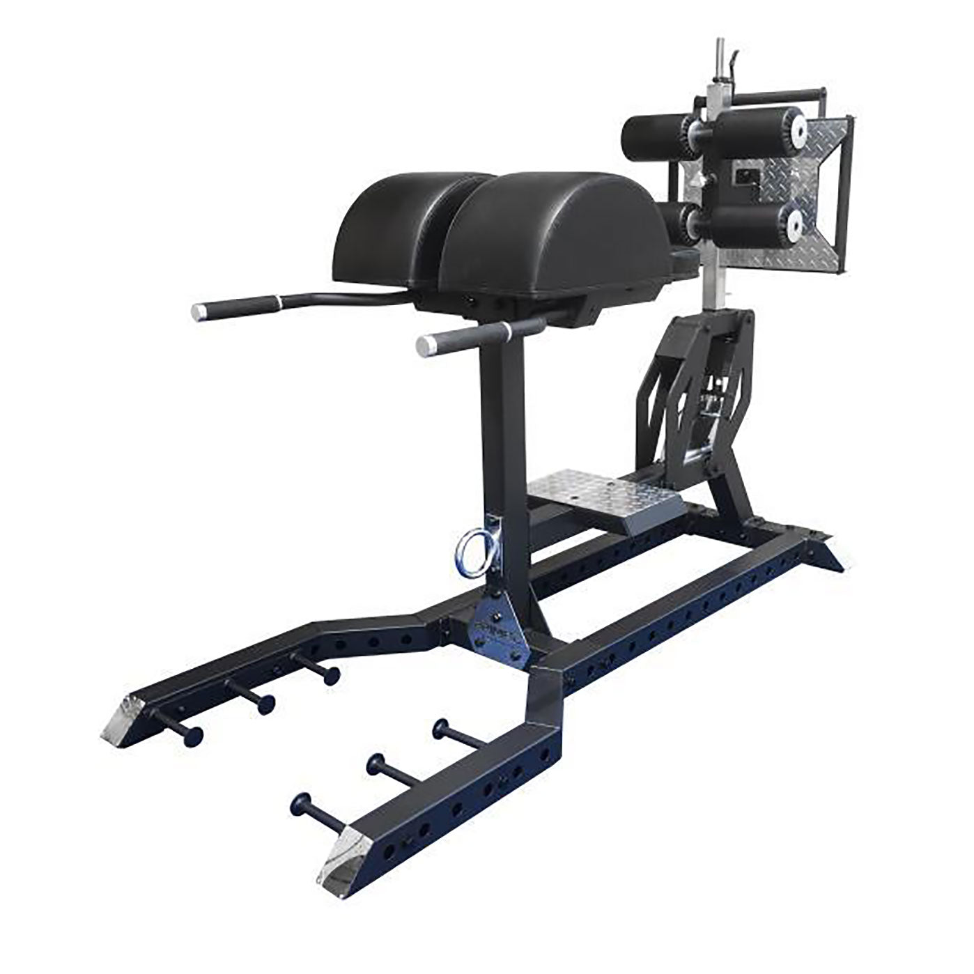 a adjustable glute ham developer bench with resistance band hooks