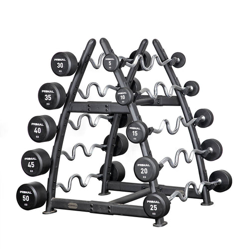 Urethane Supercurl EZ-Barbell Set 10 lbs-110 lbs - (10 Bars)