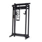 a foldable power rack fully folded flat
