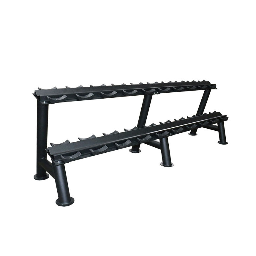 a empty black 10 pair dumbbell storage rack