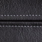 black leather with silver stitching
